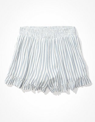 AE Striped Ruffle Runner Short
