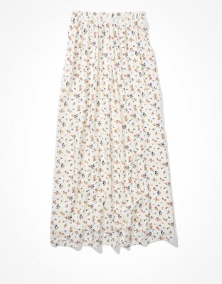 AE Floral Slip Midi Skirt