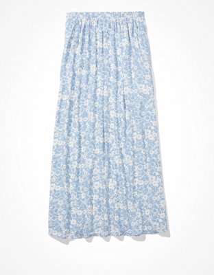 AE Floral Midi Slip Skirt