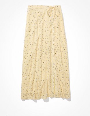 AE Tie-Waist Wrap Midi Skirt