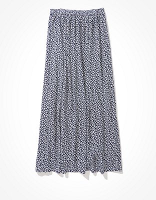 AE Tie-Waist Wrap Midi Skirt