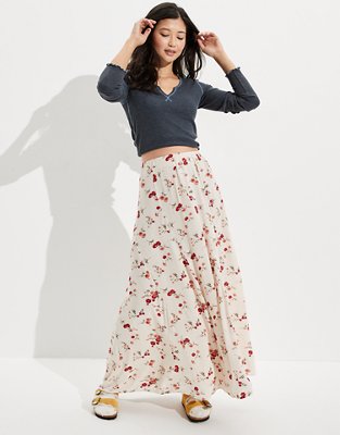 Flower maxi skirt sale