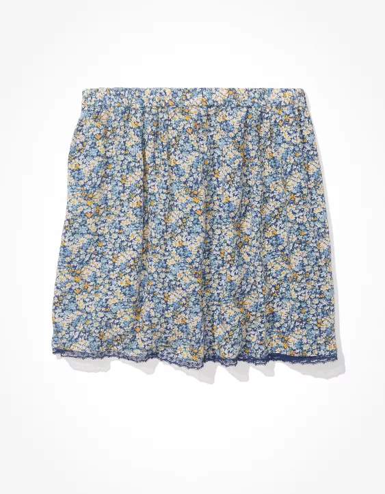 AE Floral Wrap Mini Skirt