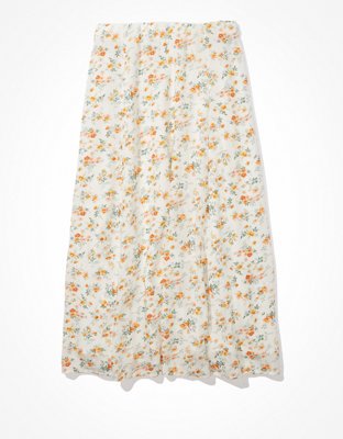 AE Floral Midi Skirt