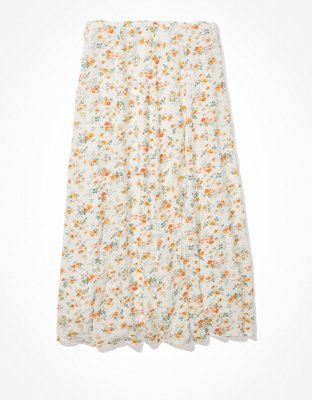 AE Floral Midi Skirt