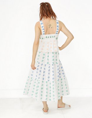 AE Floral Tiered Maxi Skirt