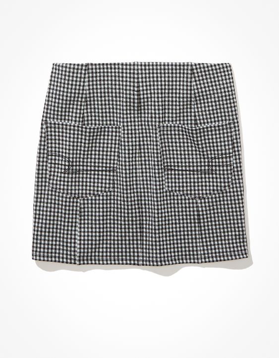 AE Plaid High-Waisted Mini Skirt