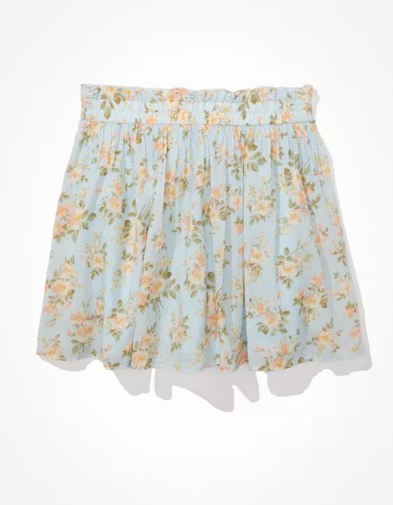 AE Pull-On Floral Mini Skirt