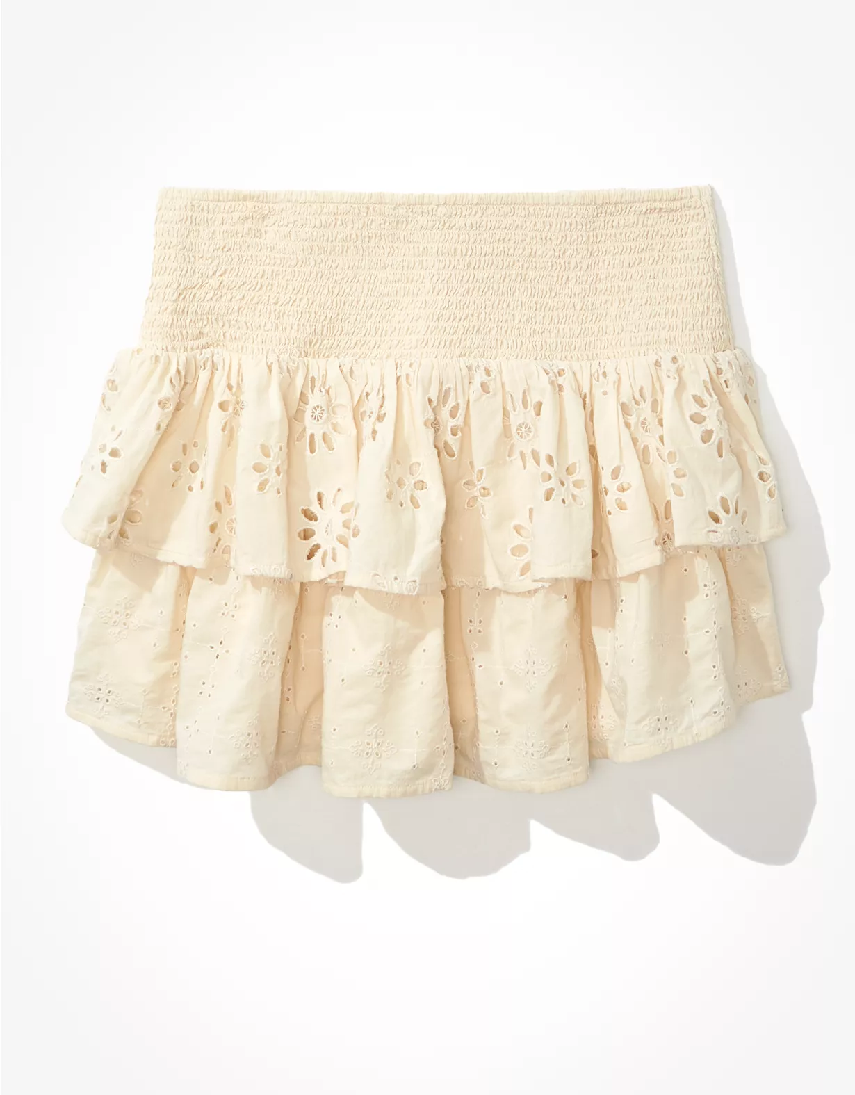 AE Smocked Ruffle Mini Skirt