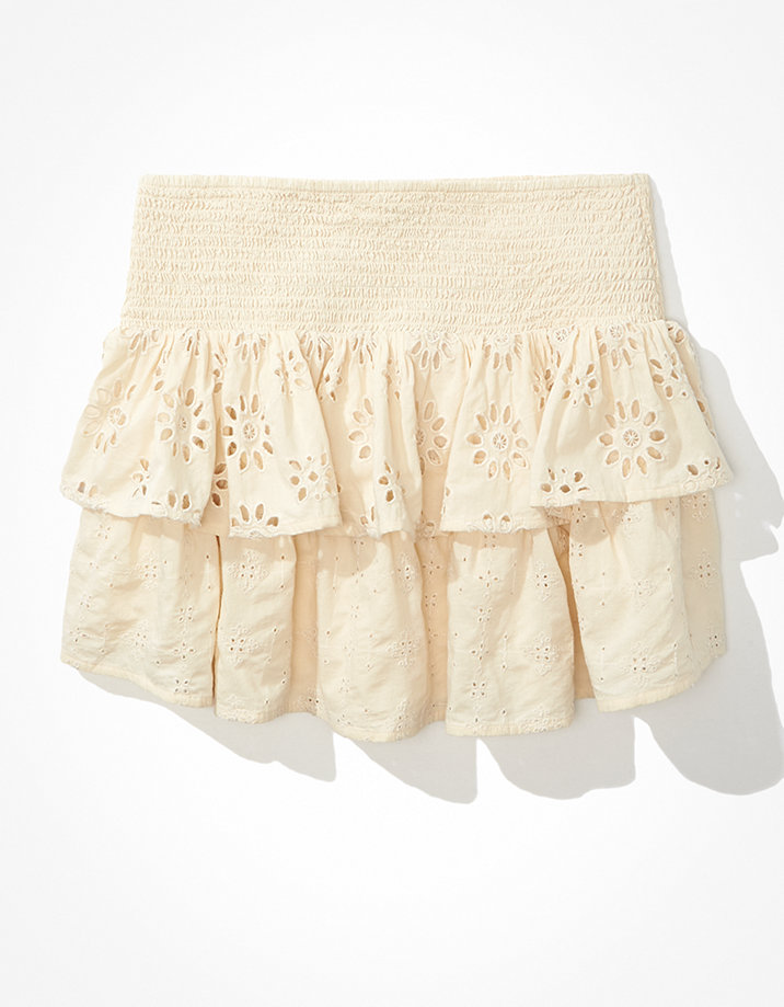 AE Smocked Ruffle Mini Skirt
