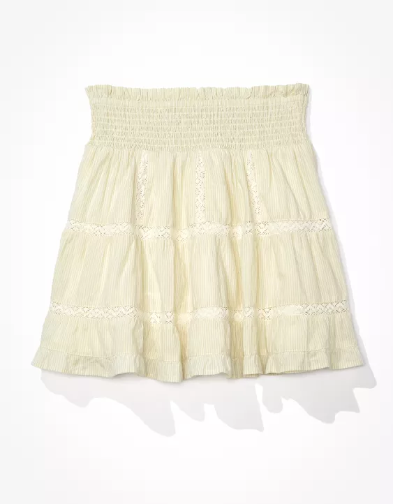 AE Lace Tiered Mini Skirt