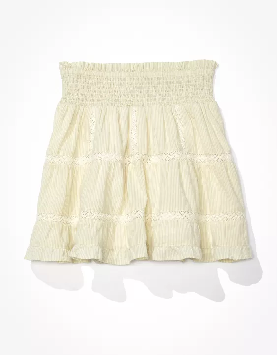 AE Lace Tiered Mini Skirt