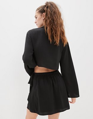 Женские юбки American Eagle AE Silky Wrap Mini Skirt — фото 2