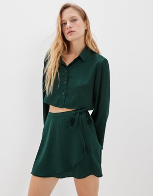 AE Silky Wrap Mini Skirt