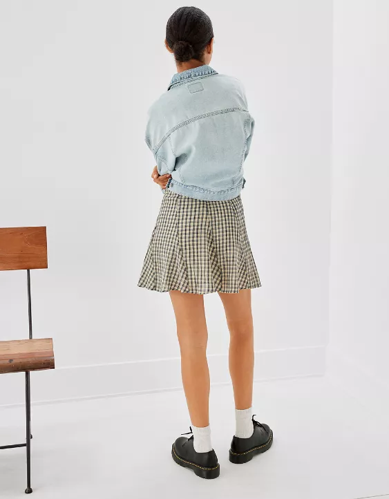 AE Plaid Skater Mini Skirt