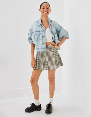 AE Plaid Skater Mini Skirt