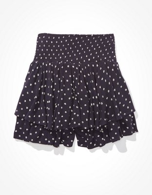 Женские юбки American Eagle AE Floral Smocked Waist Mini Skort — фото 4