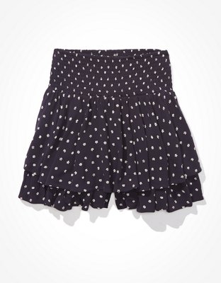 Женские юбки American Eagle AE Floral Smocked Waist Mini Skort — фото 3