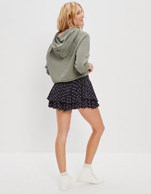 AE Floral Smocked Waist Mini Skort