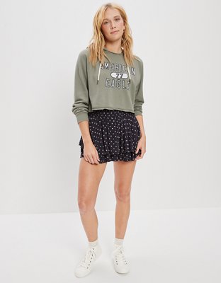 Женские юбки American Eagle AE Floral Smocked Waist Mini Skort — фото 5