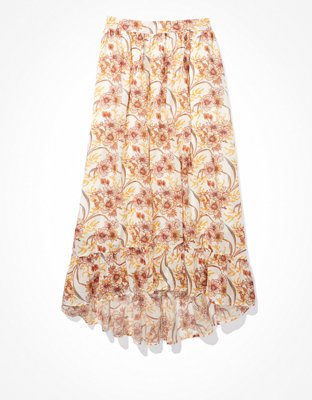 womens azalea floral printed midi length skirt, Fashion Bug