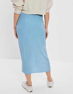 AE Floral Midi Slip Skirt