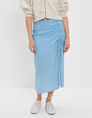 AE Floral Midi Slip Skirt
