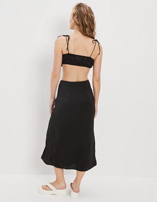 AE High-Waisted Slit Midi Skirt