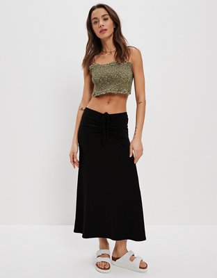 Jupe midi ruchée AE