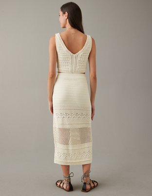 AE Knit Slit Midi Skirt