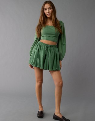 AE High-Waisted Ruffle Mini Skirt