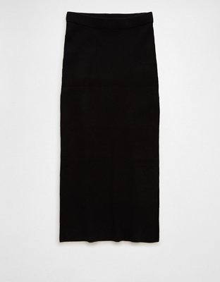 AE High-Waisted Sweater Slit Midi Skirt