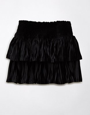 Женские юбки American Eagle AE Velvet Tiered Mini Skirt — фото 4
