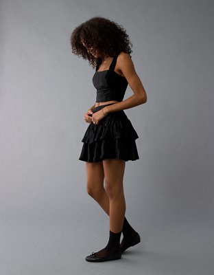 Женские юбки American Eagle AE Velvet Tiered Mini Skirt — фото 5