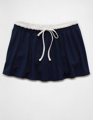 Minijupe-short en tricot à taille haute AE