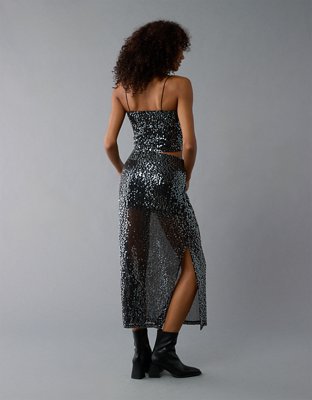 Женские юбки American Eagle AE High-Waisted Sequin Maxi Skirt — фото 2
