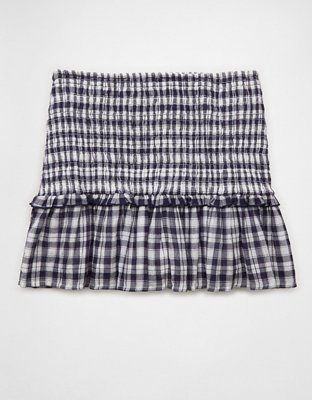 AE High-Waisted Smocked Mini Skirt