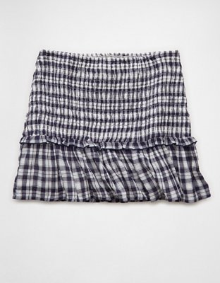 AE High-Waisted Smocked Mini Skirt