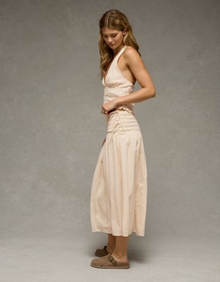 AE High-Waisted Tie Side Maxi Skirt