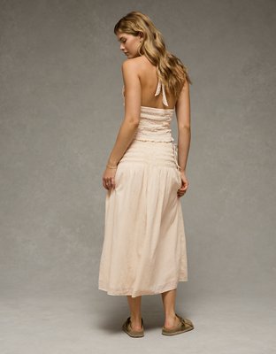 AE High-Waisted Tie Side Maxi Skirt