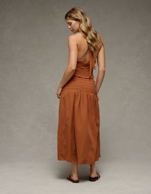 AE High-Waisted Tie Side Maxi Skirt