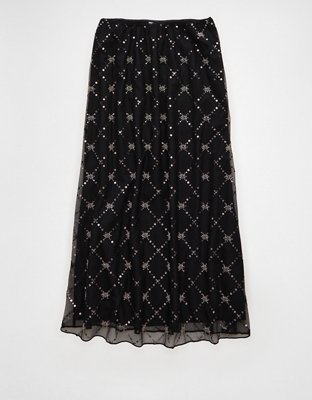 AE High-Waisted Sequin Maxi Skirt