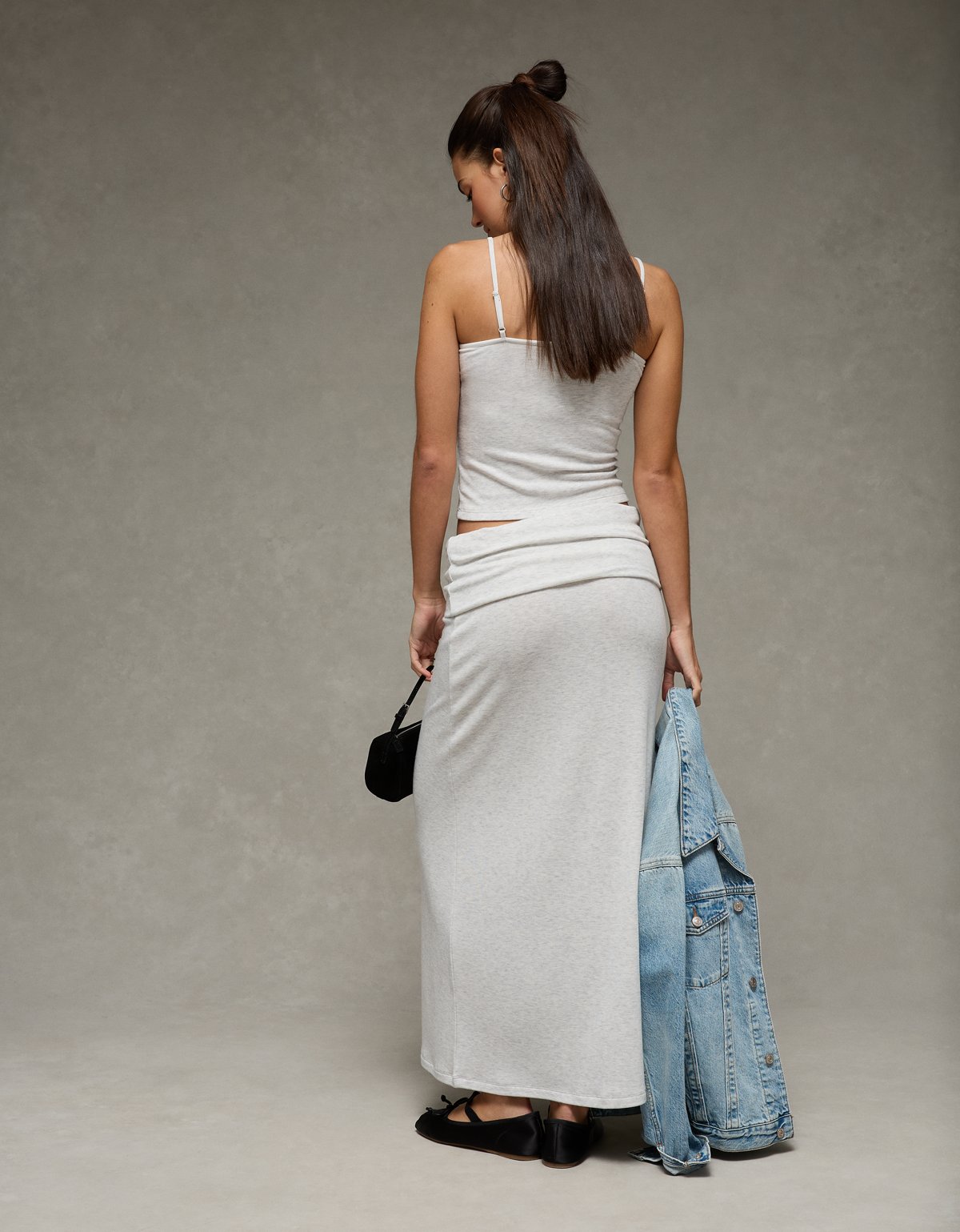 AE Cozy High-Waisted Foldover Maxi Skirt - image 2