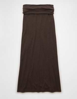 AE Cozy High-Waisted Foldover Maxi Skirt