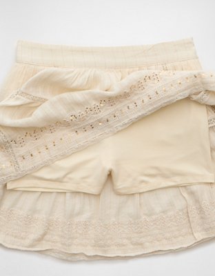 AE High-Waisted Lace Mini Skirt