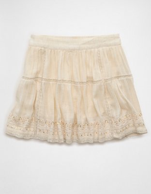 AE High-Waisted Lace Mini Skirt