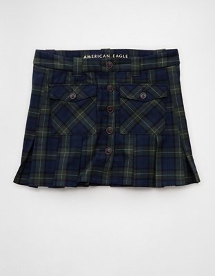 AE Mid-Rise Pleated Mini Skirt