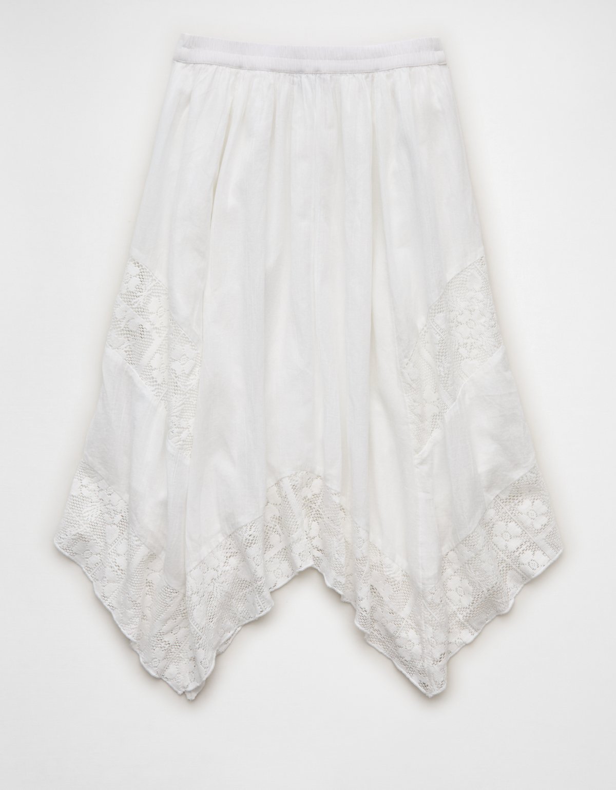 AE High-Waisted Lace Insert Midi Skirt - image 4