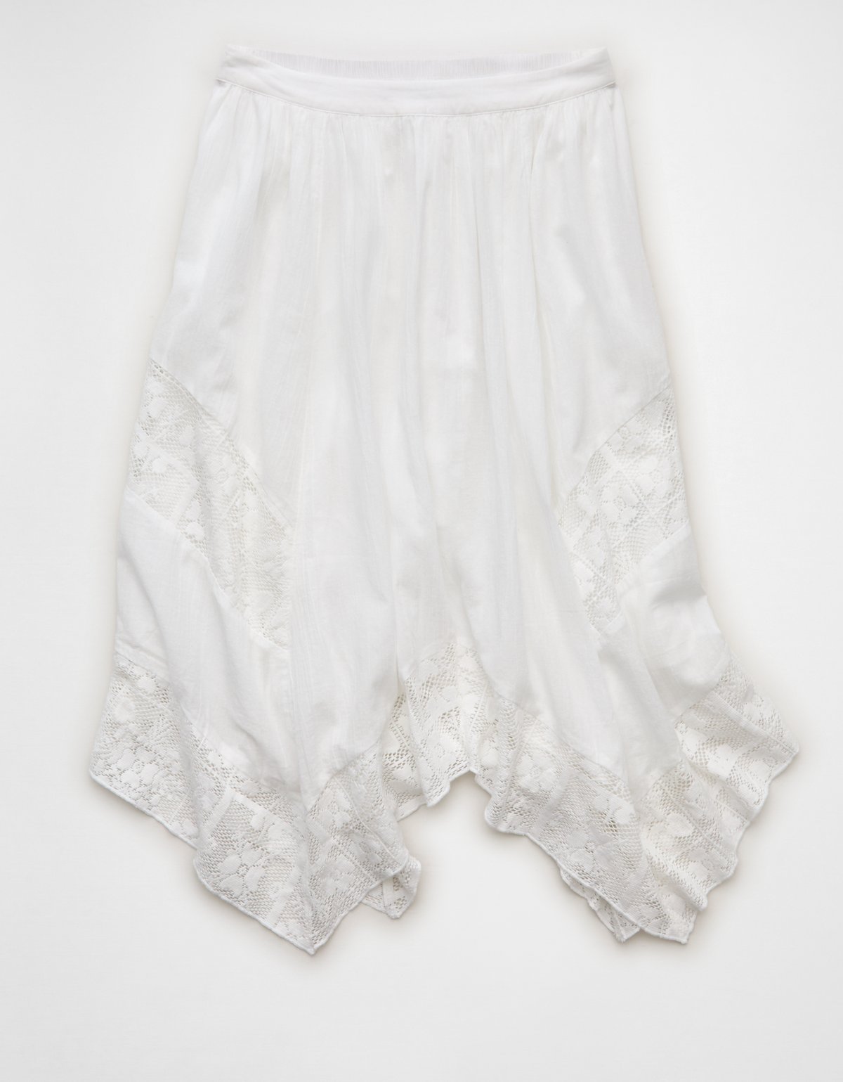 AE High-Waisted Lace Insert Midi Skirt - image 3