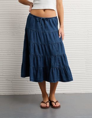 AE Tiered Midi Skirt